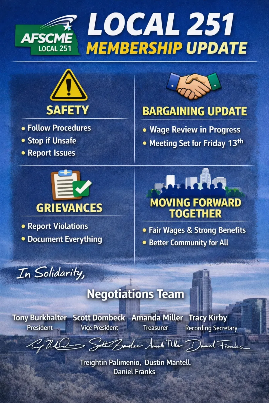 Contract Update City of Omaha Membership